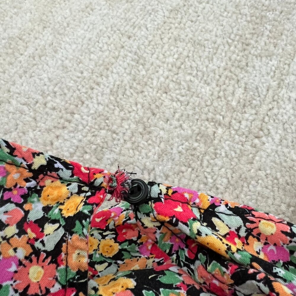 Kohl's Mason & Belle Floral Short Sleeve Rayon Mini Dress S - Picture 8 of 10